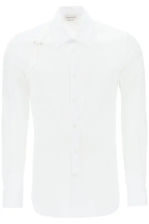 Alexander mcqueen harness shirt in stretch cotton