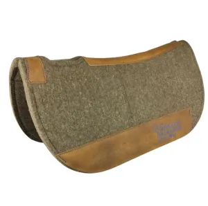 Colorado Chocolate Grey 100% Pressed Wool Ultimate Trail Saddle Pad with Blue Stitching 19-219