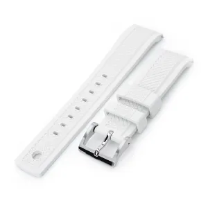 Crisscross White FKM Quick Release Rubber Strap, 20mm or 22mm