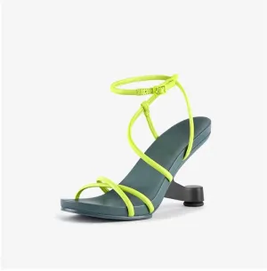 Gladys Green Open Toes Sandal