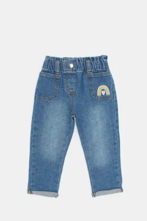 Infant Girls Blue Baggy Fit Jeans