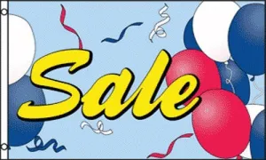 Sale (Balloons) Polyester Flag Banner Sign