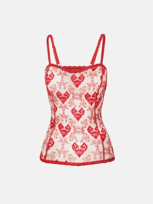 Scarlett Corset Top Red