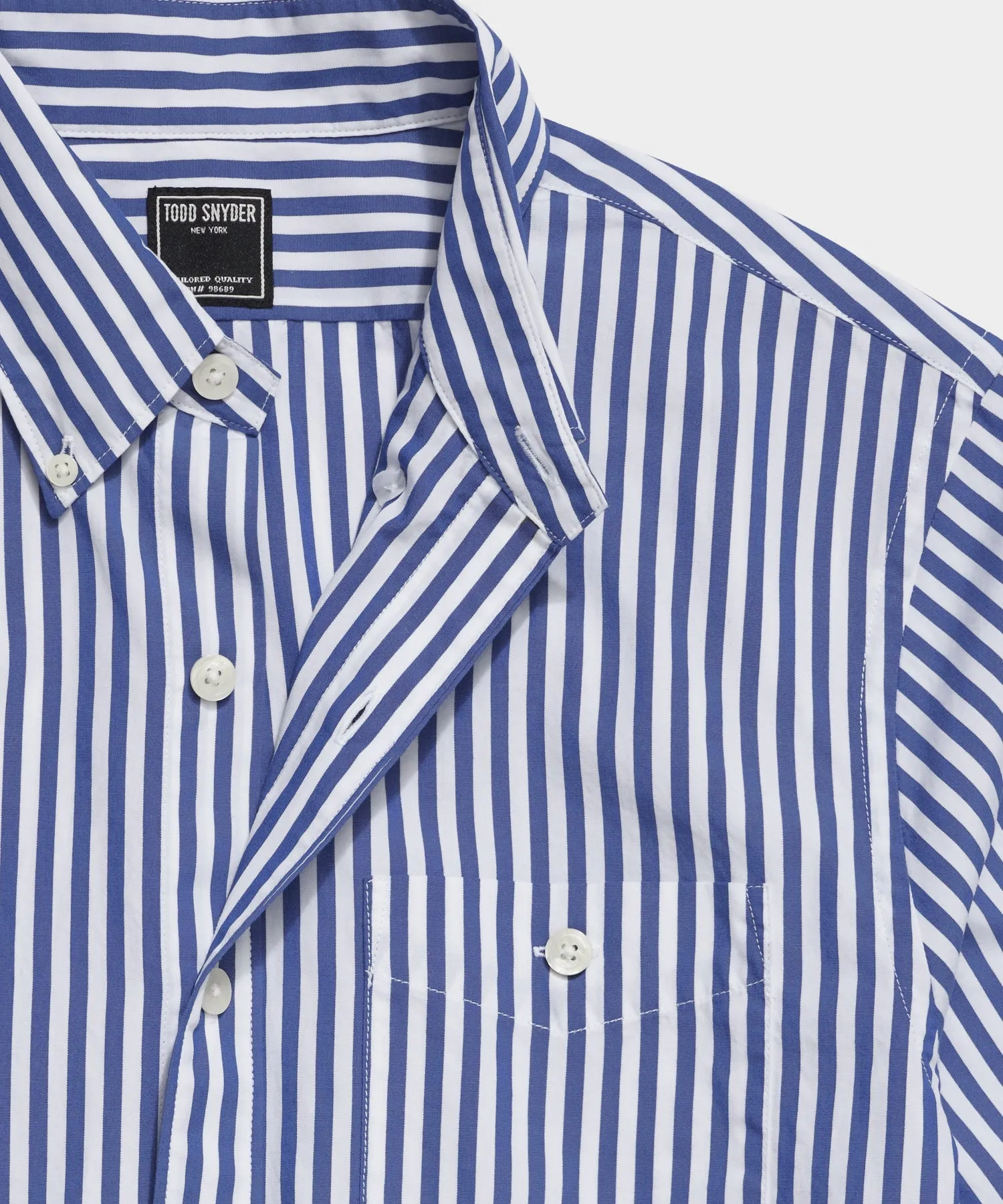 Slim Fit Favorite Poplin Shirt in Banker Stripe