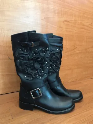 Valentino Floral Boots Size 6