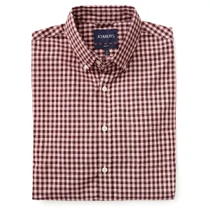 Washed Button Down Shirt - Burg Rose Gingham