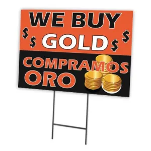 We Buy Gold Full Color Double Sided Sidewalk Signs