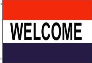 Welcome Polyester Banner Flag Sign